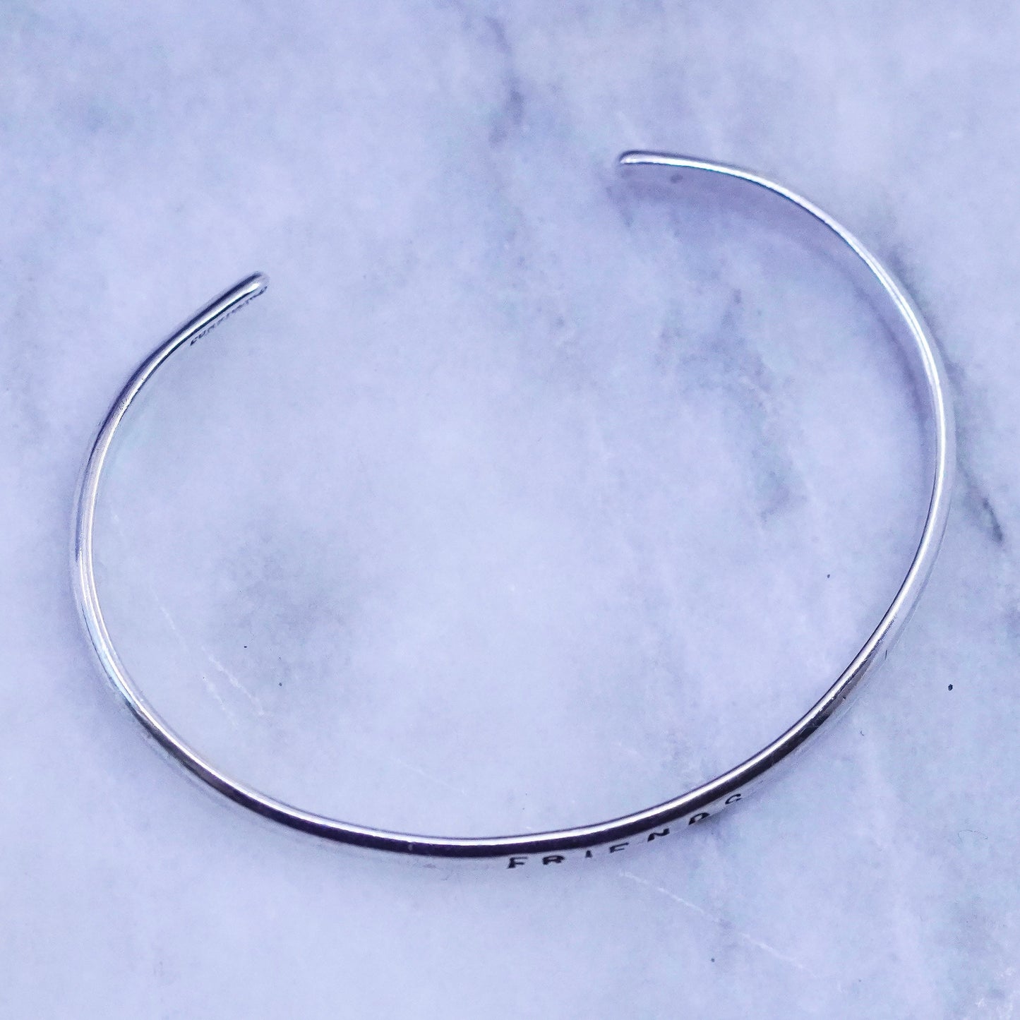 6.75”, sandy Comstock sterling silver bracelet, Southwestern 925 hammered cuff