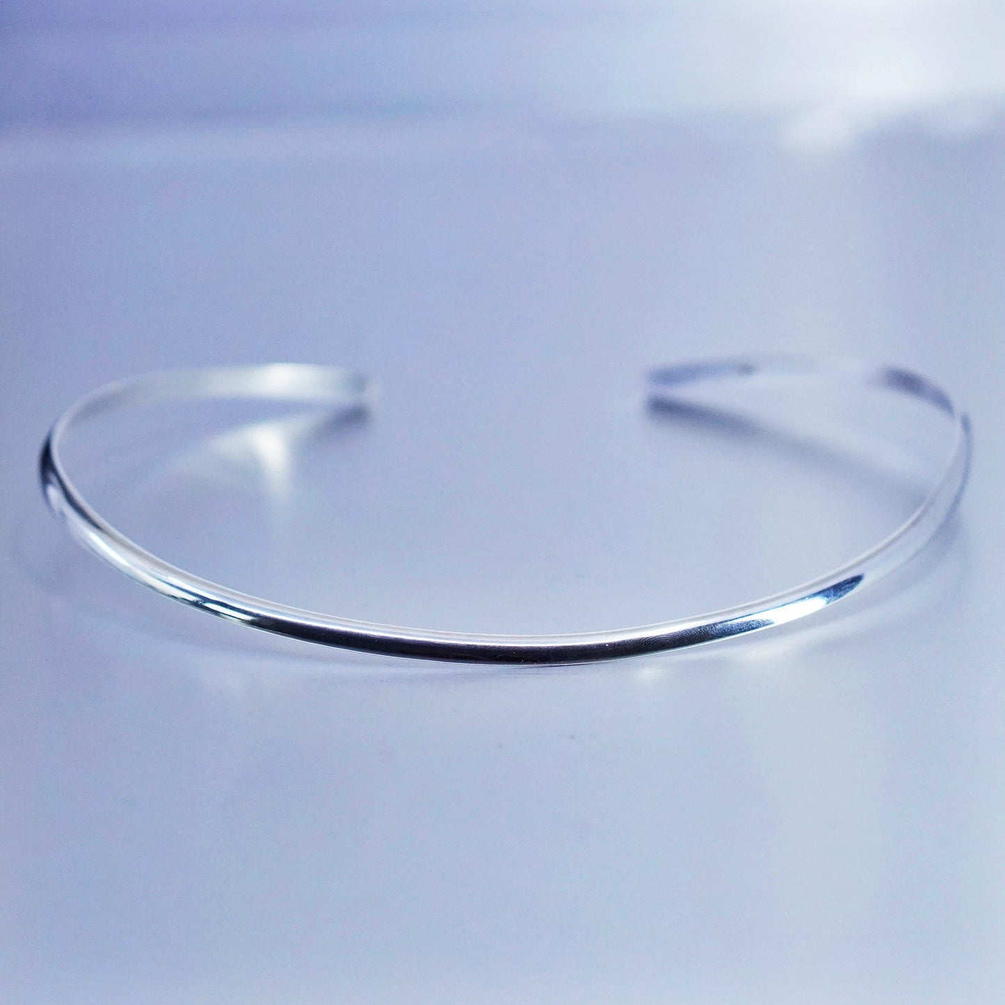 14”, vintage Sterling 925 silver handmade choker collar necklace