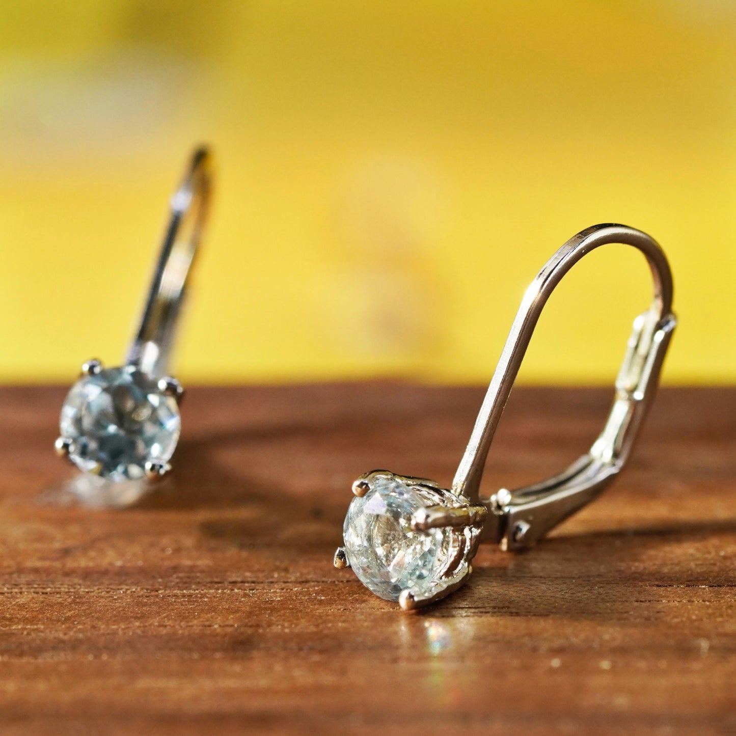 vintage Sterling 925 silver earrings with cz