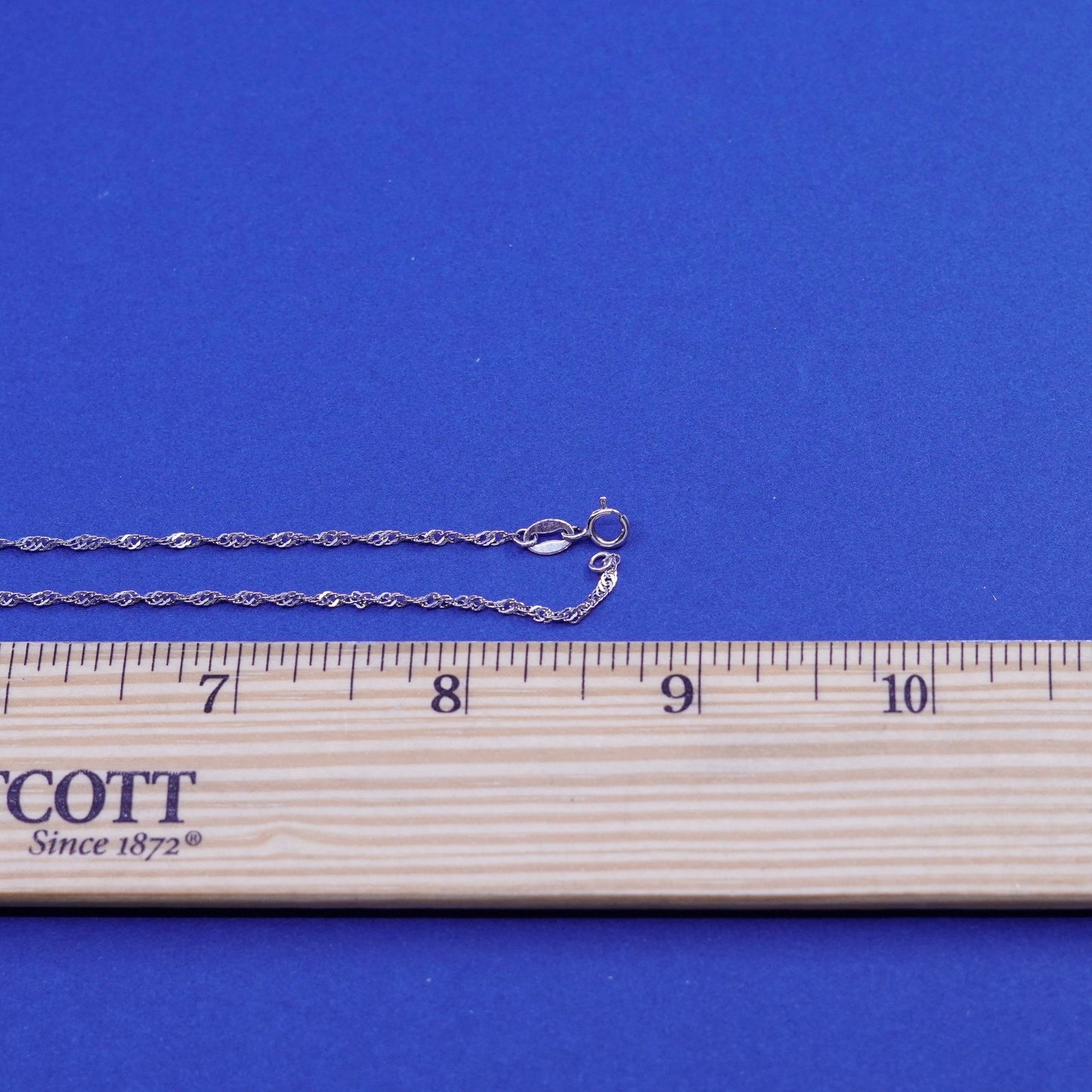 18”, 2mm, Sterling silver handmade necklace, 925 twisted curb link chain