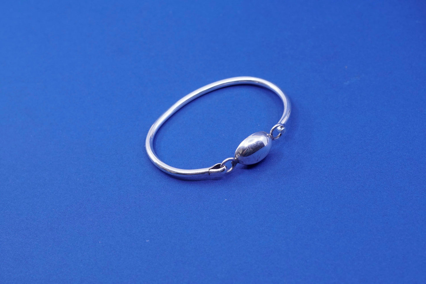 6.75”, vintage Sterling silver handmade bracelet, 925 bangle