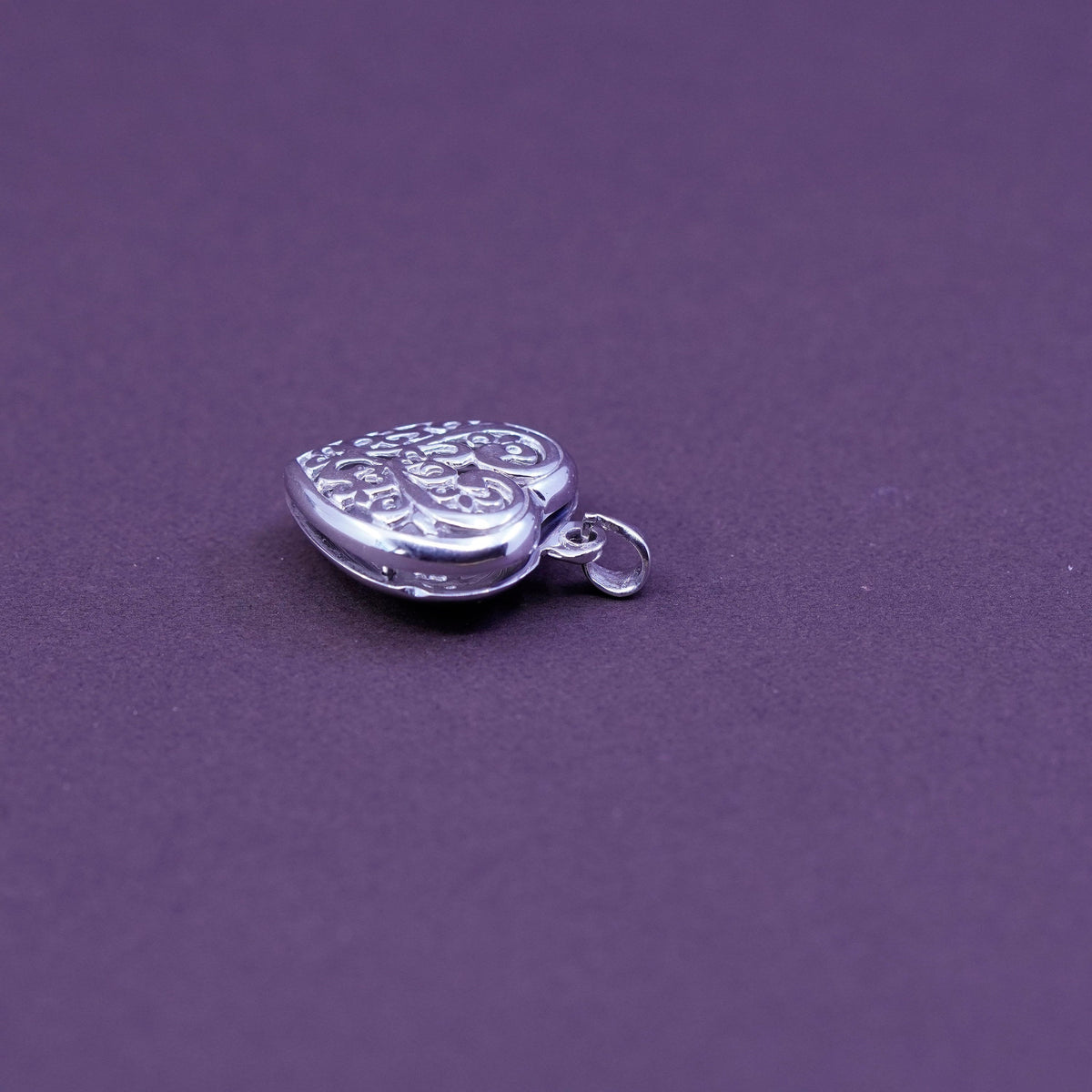 Vintage Sterling silver handmade pendant, filigree 925 photo locket