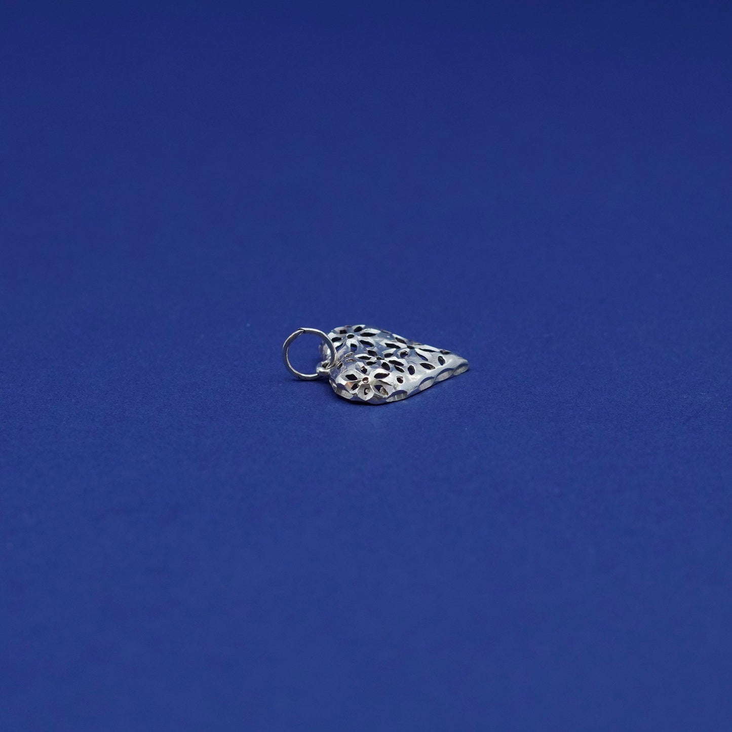 Vintage Sterling silver handmade pendant, 925 filigree heart