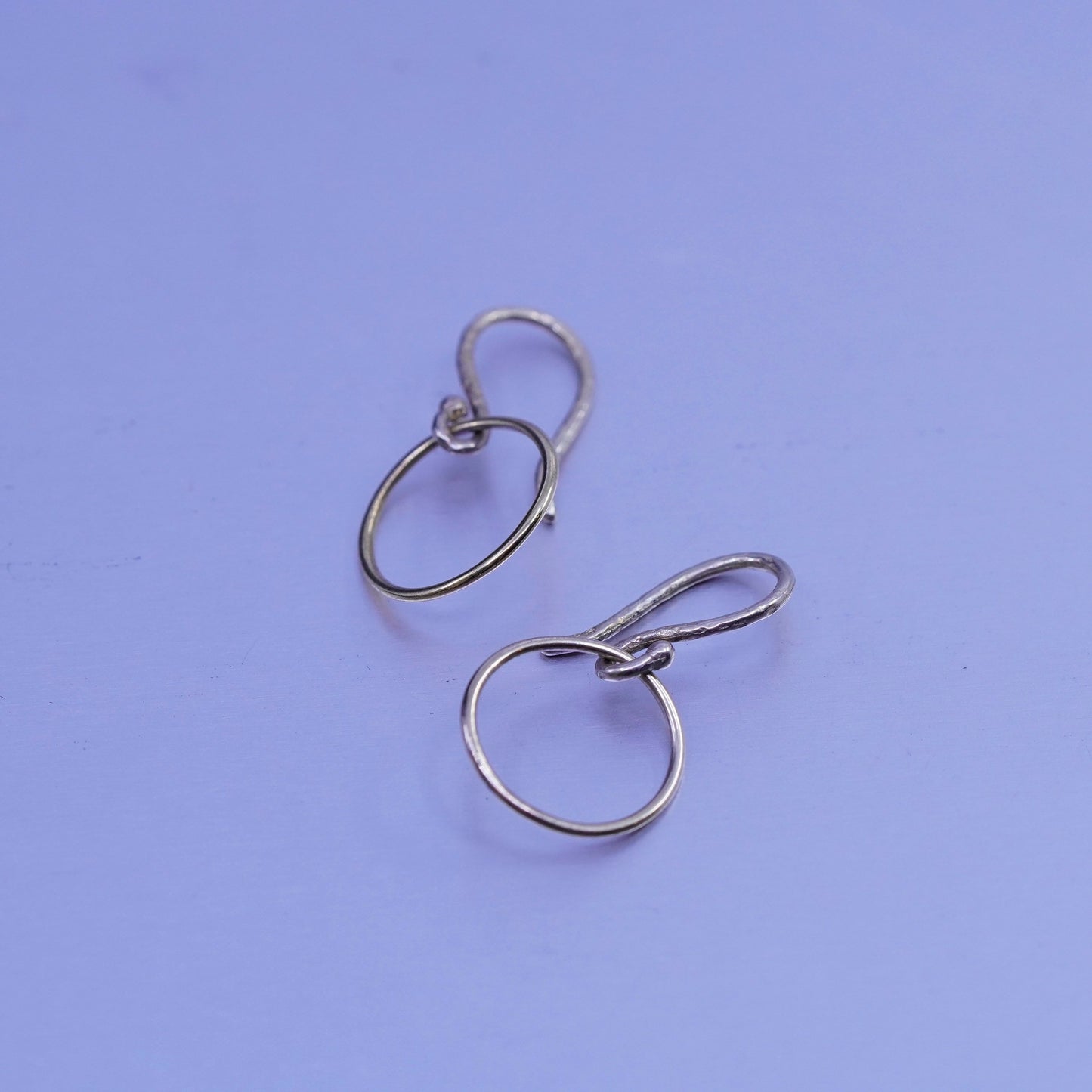 Vintage vermeil gold filled Sterling 925 silver infinity circle earrings