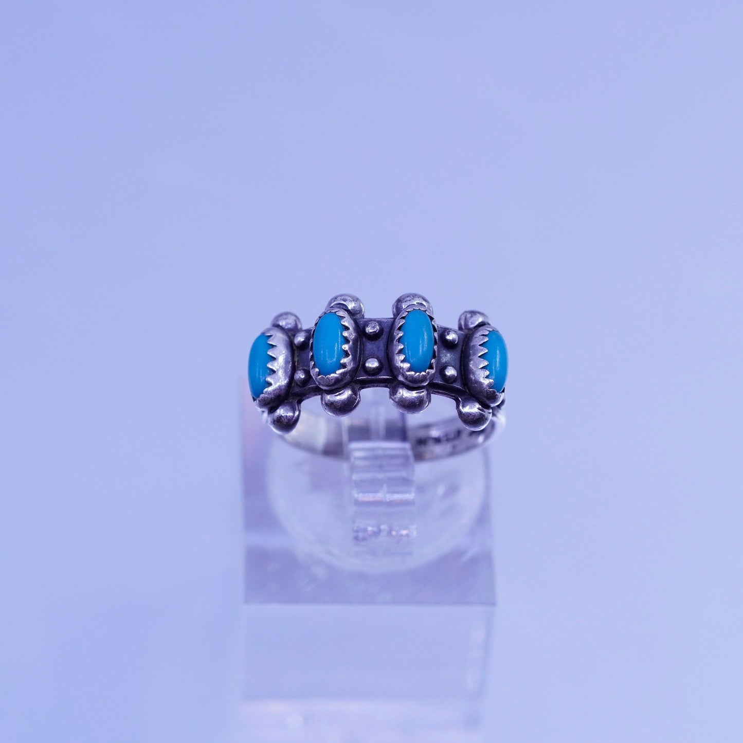 Size 5.5, Native American navajo Bell trading post Sterling 925 silver ring