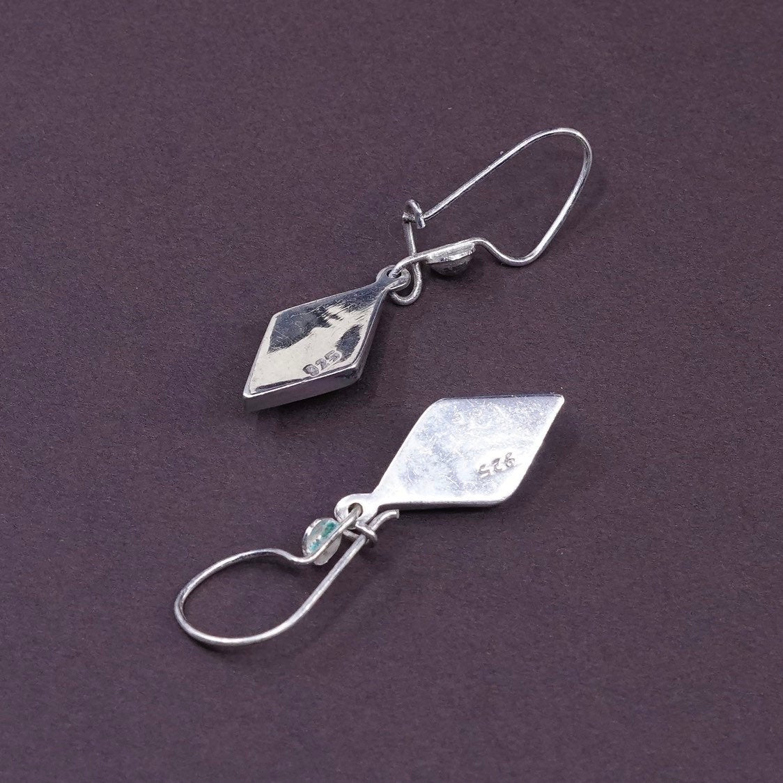 VTG Sterling silver handmade earrings, Mexico 925 w/ turquoise