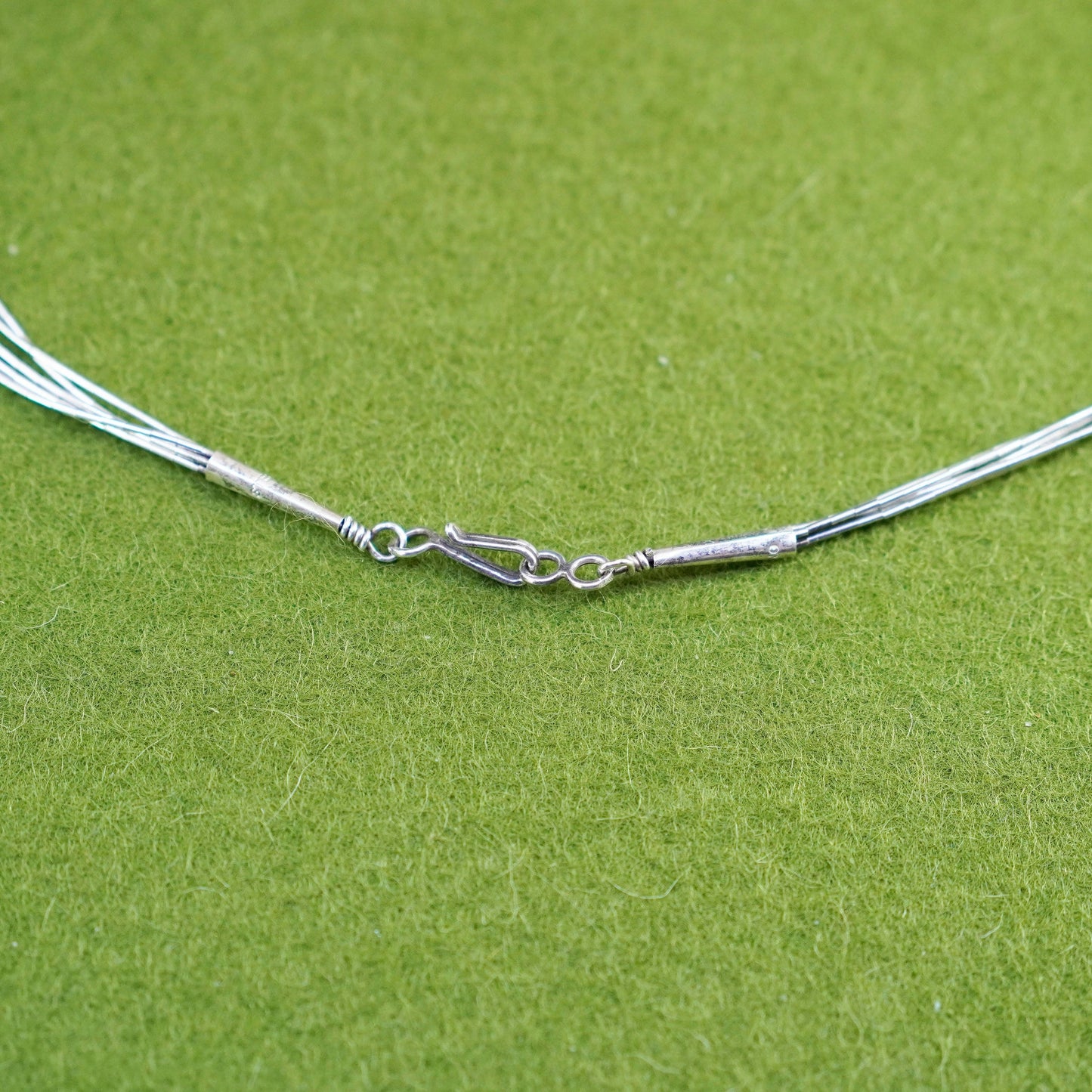 18”, liquid Sterling silver necklace, Native American 925 liquid silver chain