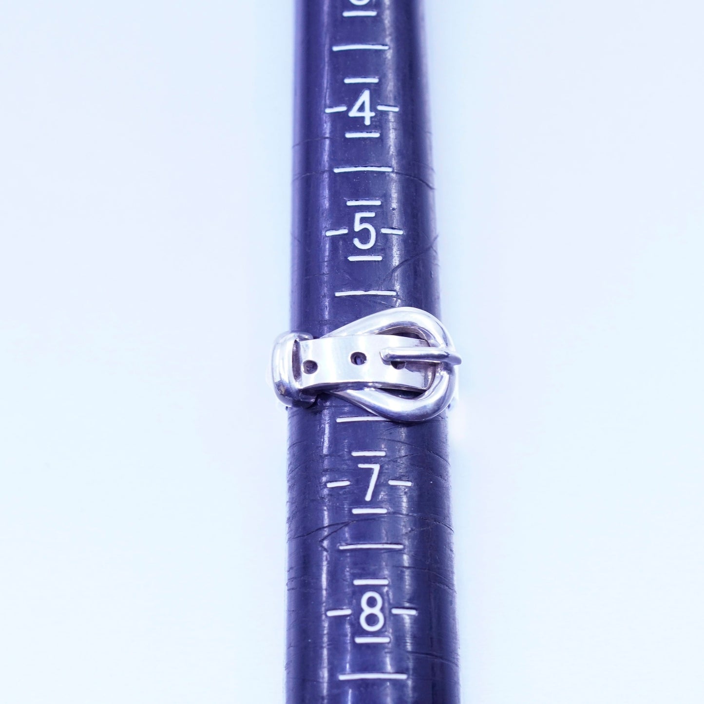 Size 6, vintage Sterling 925 silver handmade ring, belt band