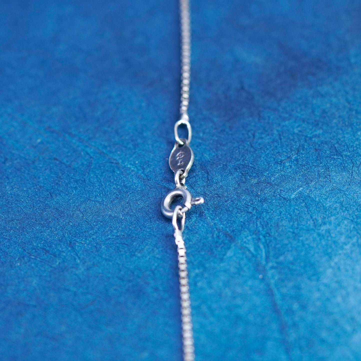 21”, 1mm, vintage Sterling silver necklace, 925 box chain