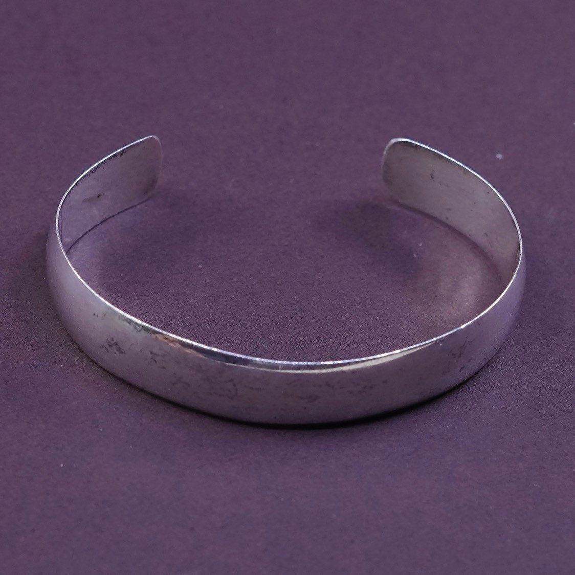 6", antique Southwestern sterling silver handmade bracelet, hammered 925 cuff