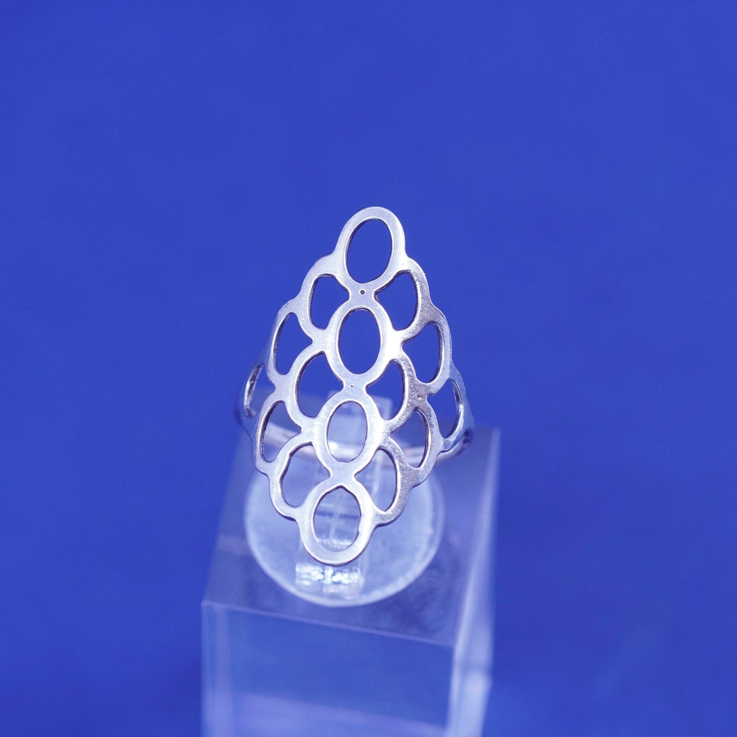 Size 5.75, vintage Sterling silver handmade ring, 925 filigree band