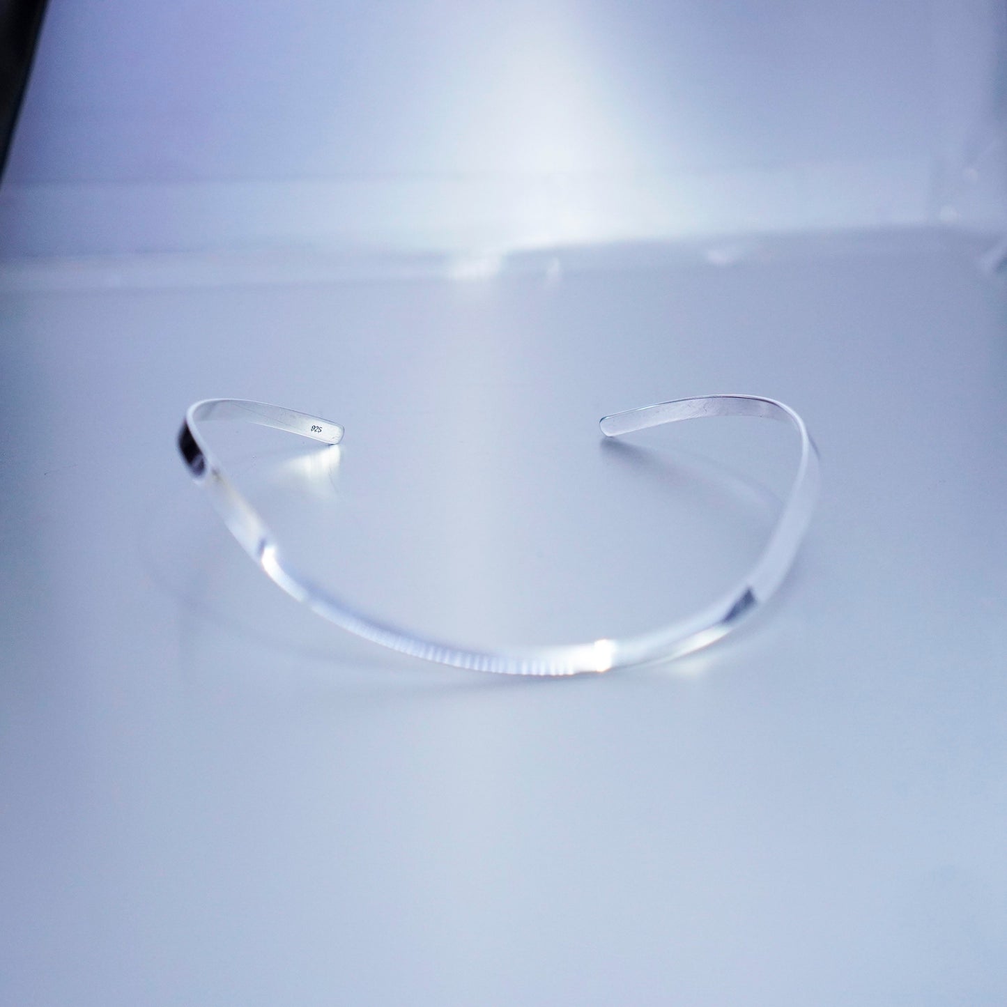 14”, vintage Sterling 925 silver handmade choker collar necklace