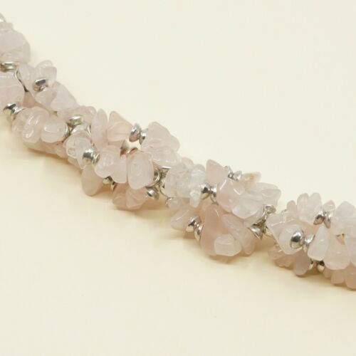 6.25”, Vtg Silpada Sterling Silver Handmade Bracelet, 925 W/ Pink Quartz