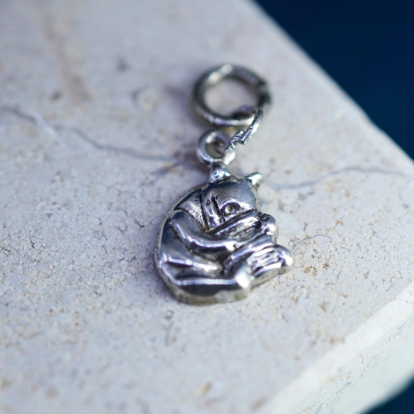 Vintage Sterling silver handmade pendant, 925 winnie the pooh charm