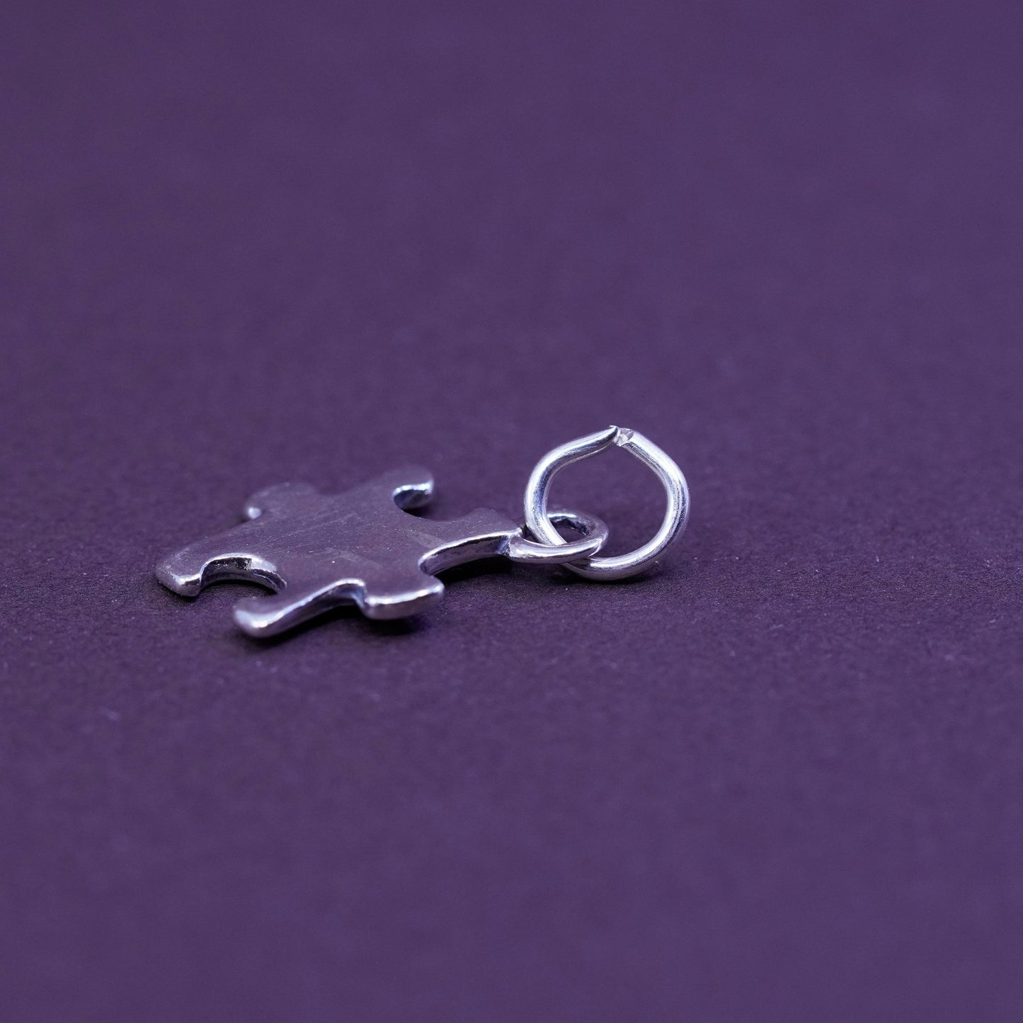 Vintage sterling silver handmade pendant, 925 puzzle charm