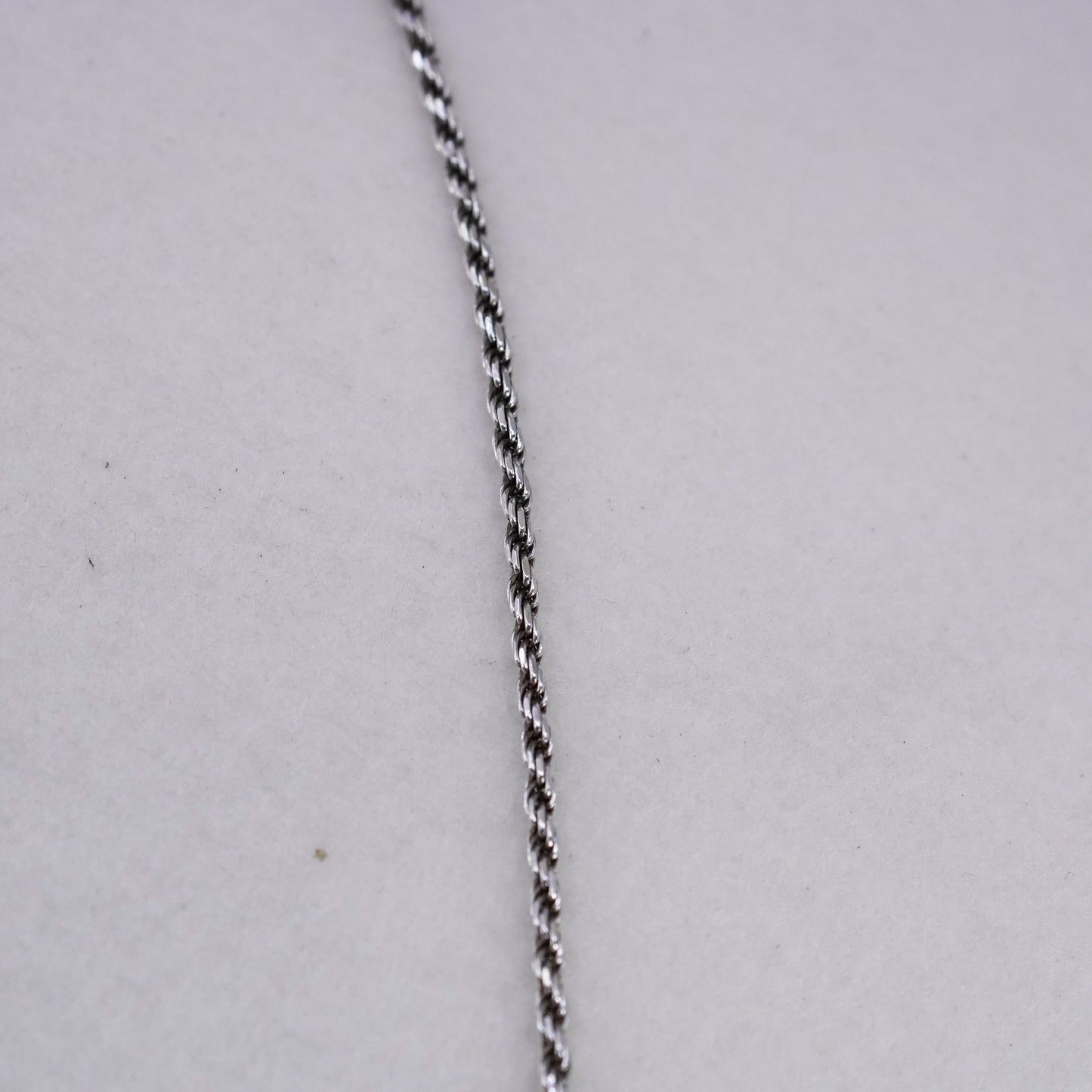 24” 3mm, vintage Sterling 925 silver bold rope chain necklace