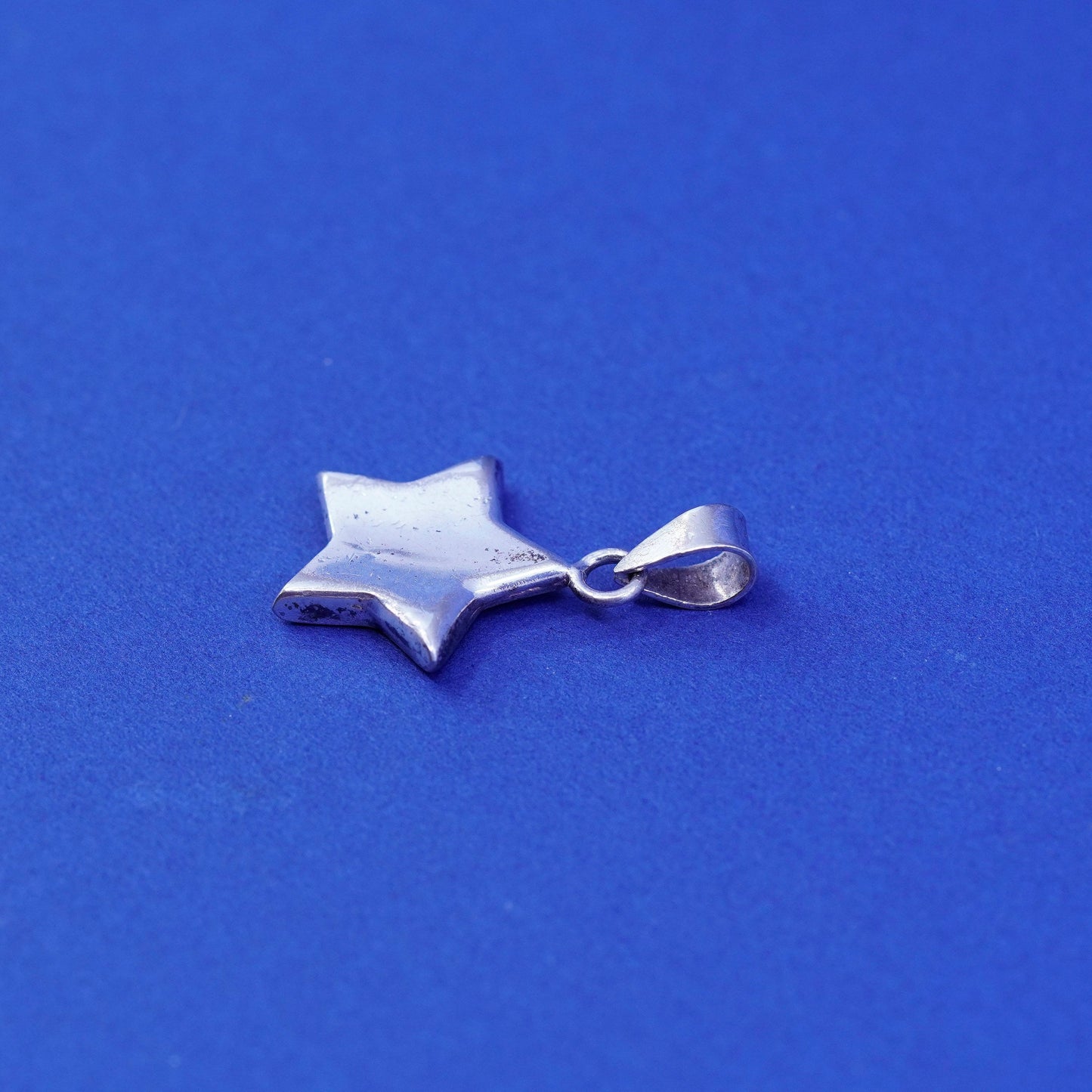 Vintage Sterling silver handmade pedant 925 star tag charm