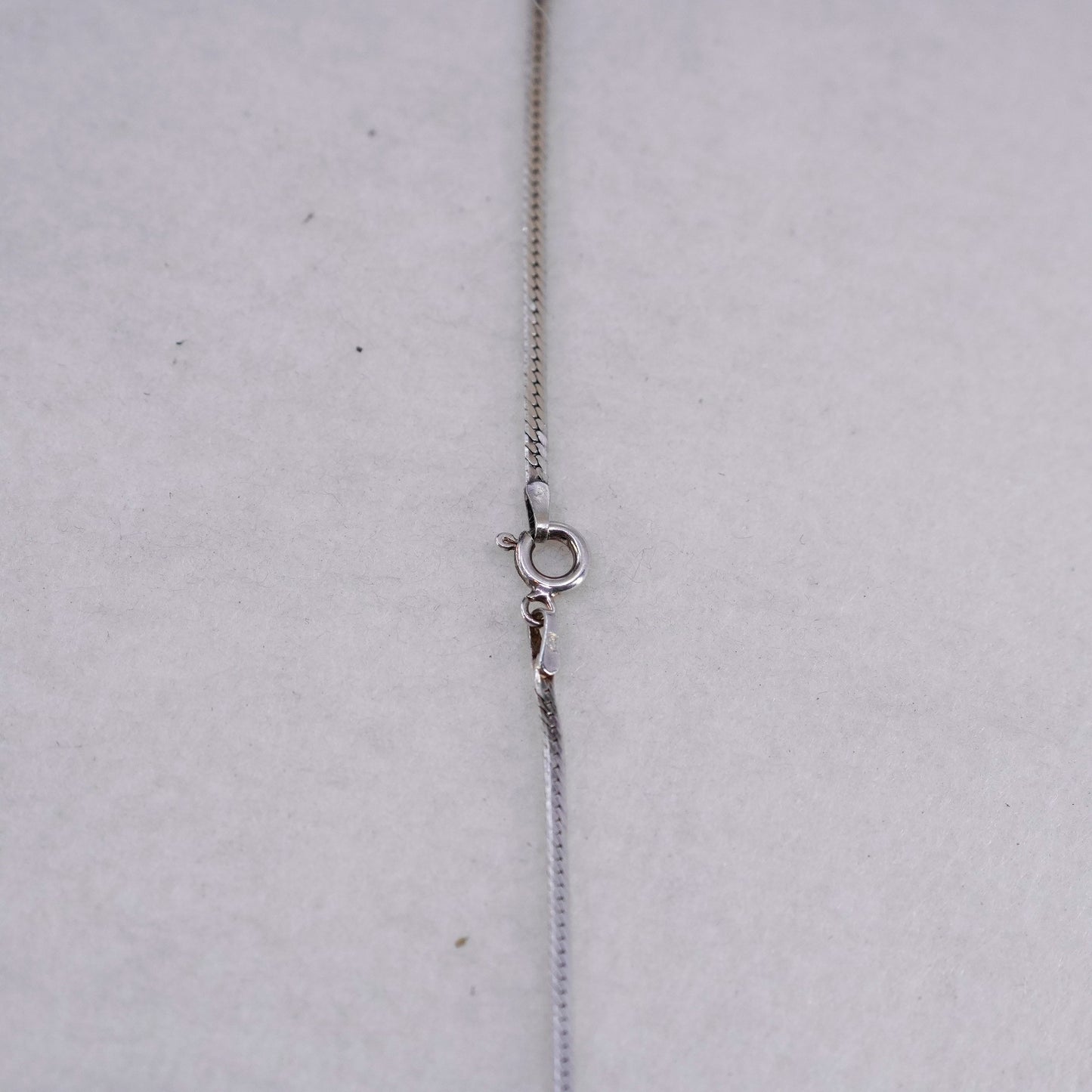 18” 2mm, vintage Italy Sterling 925 silver herringbone chain necklace