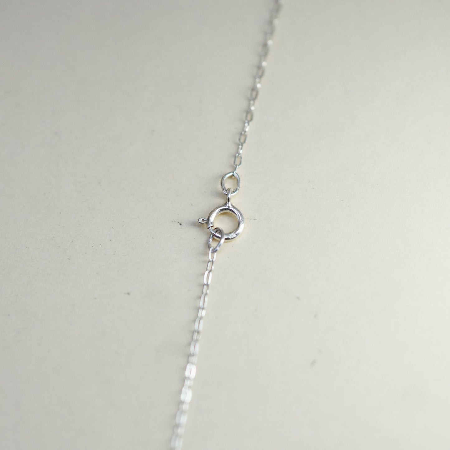 16” 1mm, Vintage Italian sterling 925 silver circle chain, necklace