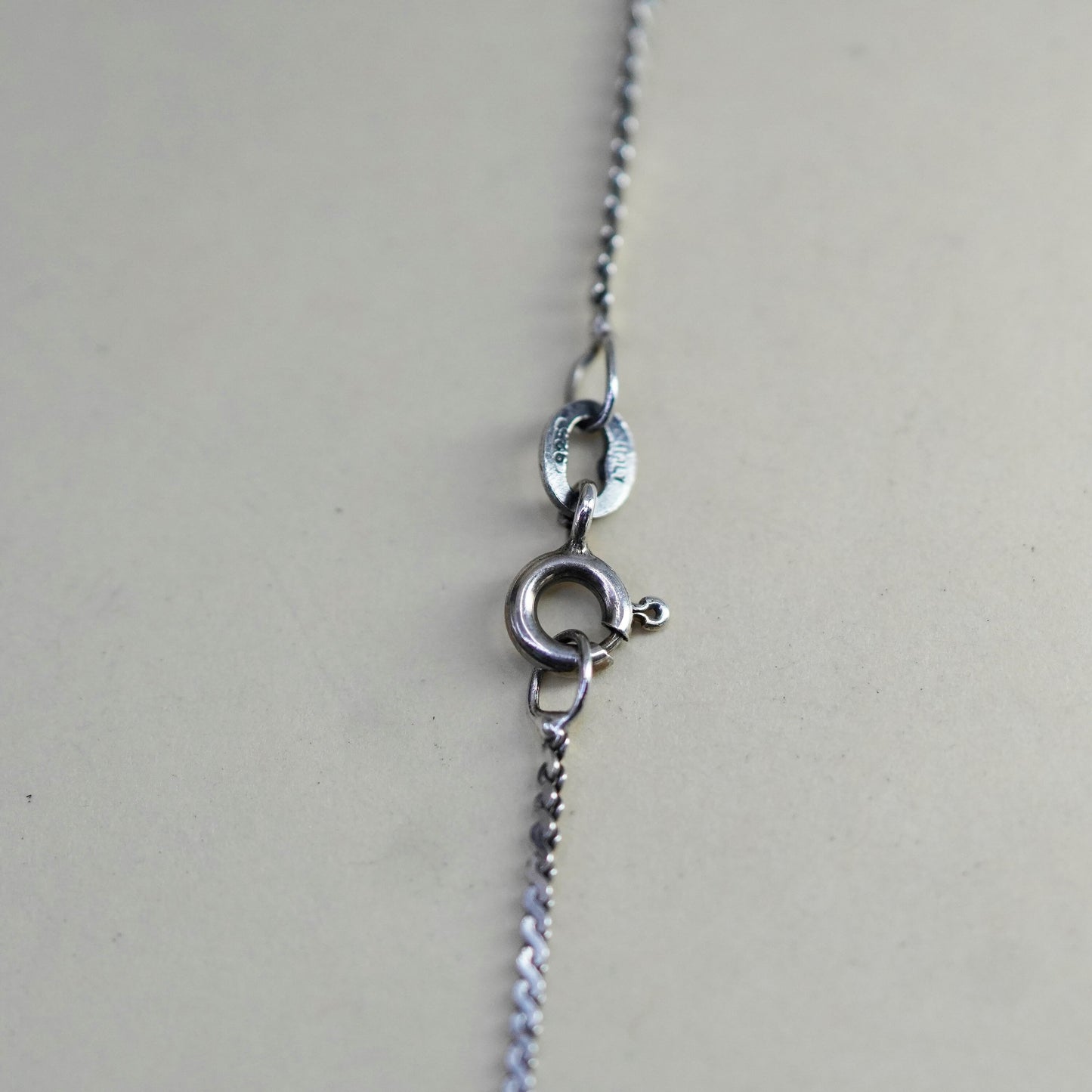 19”, 1mm, Vintage Italy sterling silver 925 s link chain, necklace