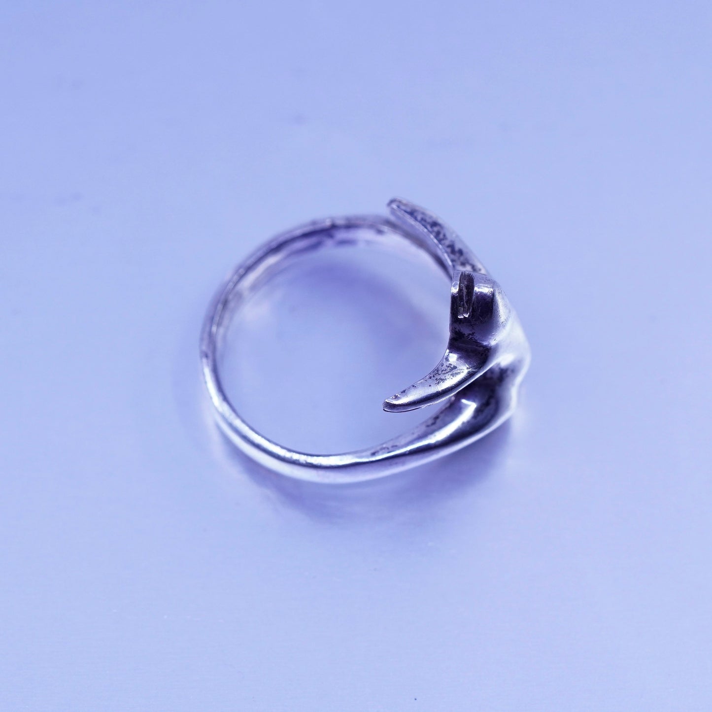 Size 9.5, vintage Sterling 925 silver handmade frog ring