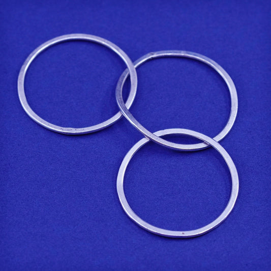 vintage Sterling silver handmade pendant, 925 multi circle pendant