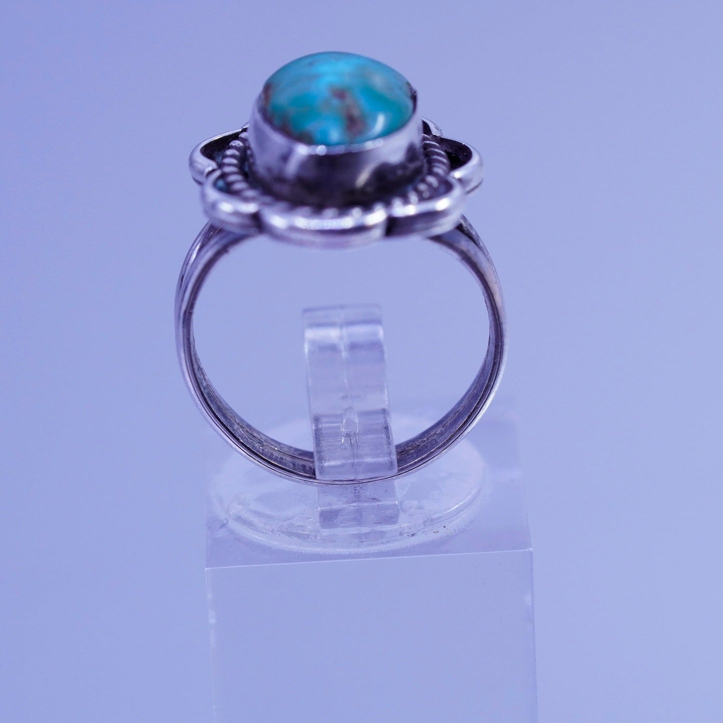 Size 6.25, Native American navajo Sterling 925 silver handmade ring turquoise