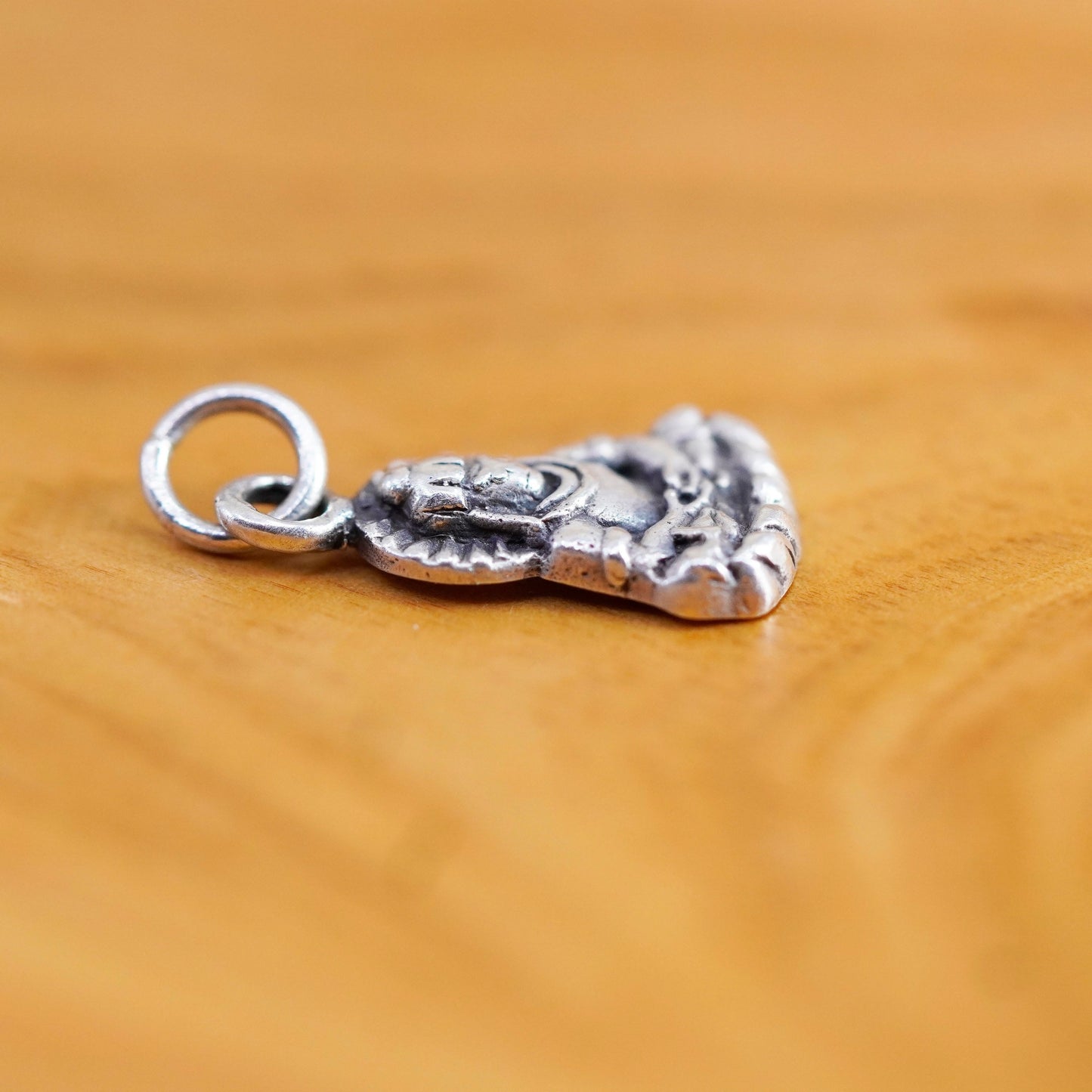 Vintage Sterling silver handmade pendant, 925 India Hindu goddess charm