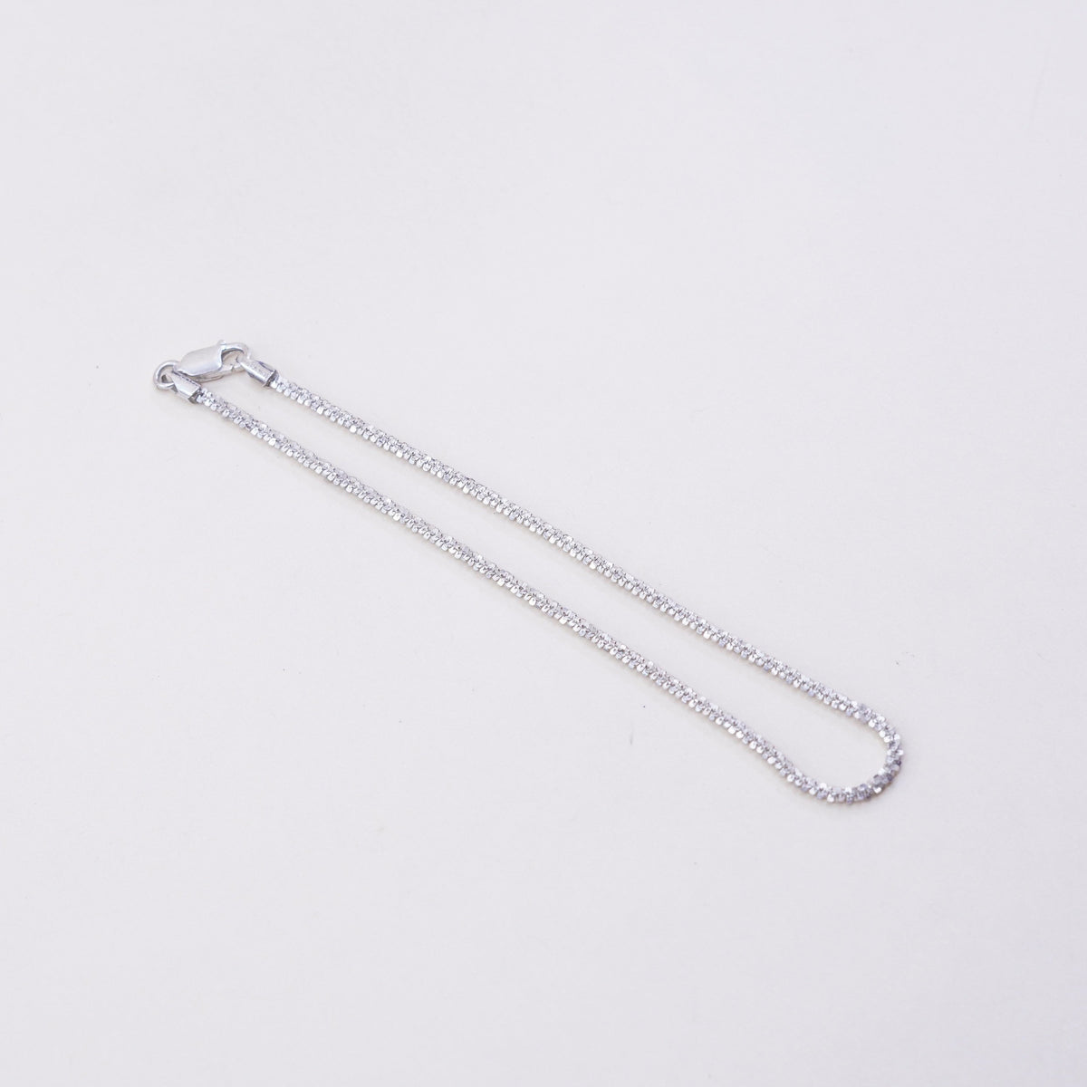 8.75”, 1mm, Vintage sterling silver bracelet, Italy made 925 twisted bracelet