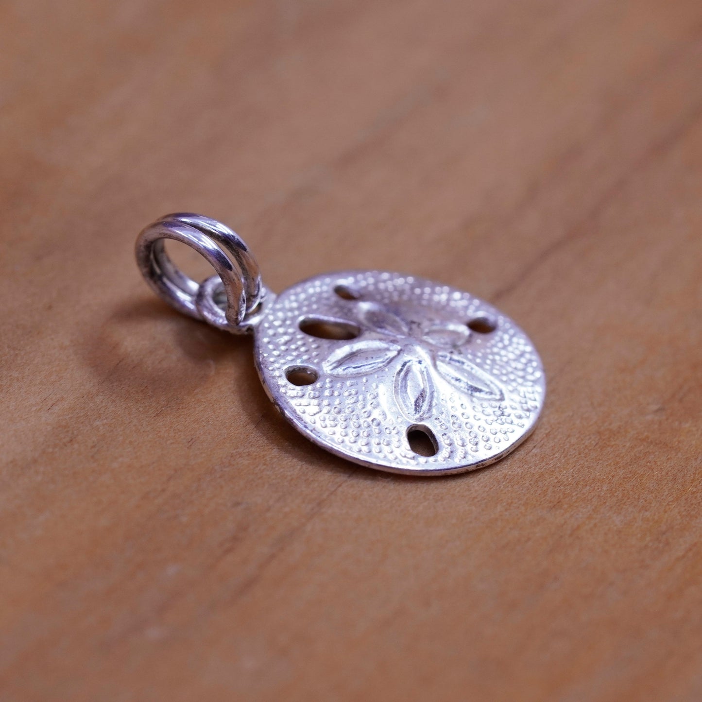 Vintage Sterling Silver Handmade Pendant, taxco 925 sand dollar charm