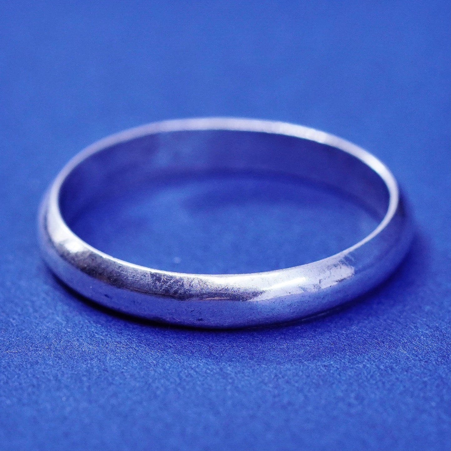 Size 7.5, vintage Sterling silver handmade ring, 925 wedding band
