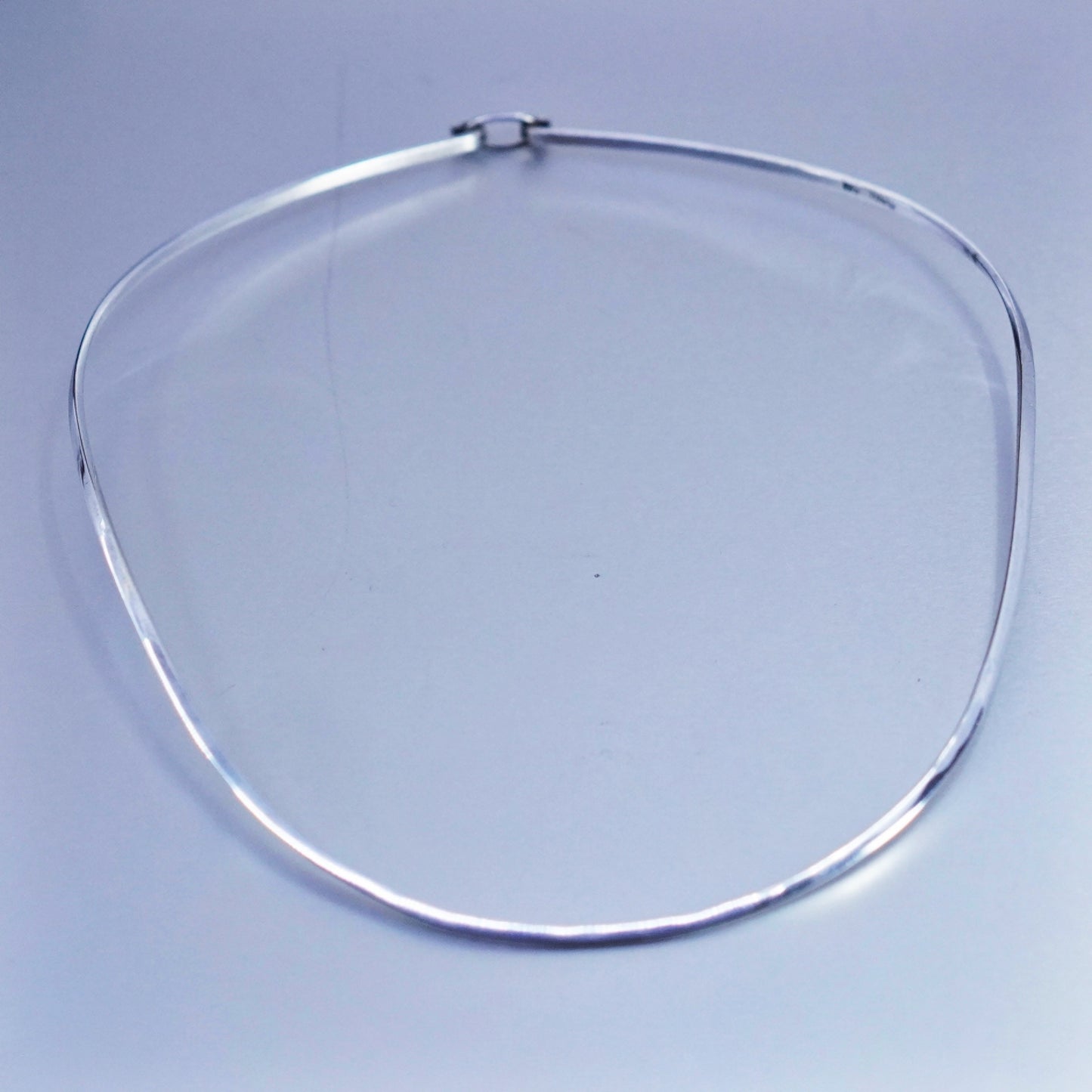 16”, vintage Mexico Sterling 925 silver handmade choker collar necklace