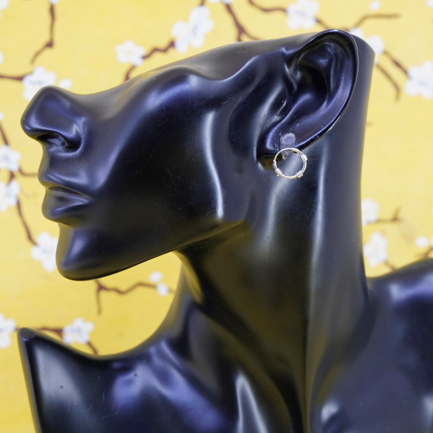 0.5”, Vintage Sterling 925 silver handmade earrings, 925 hoops