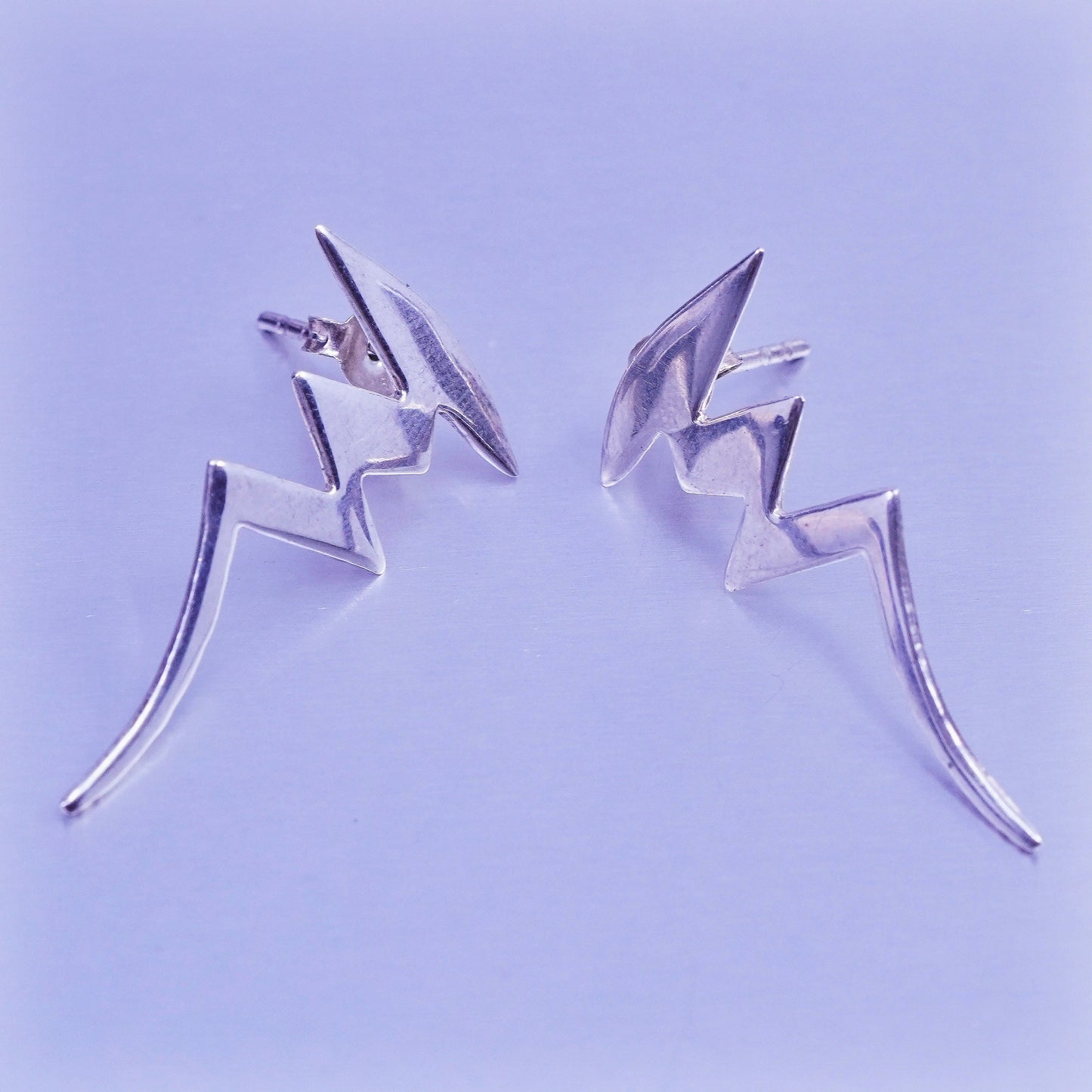 vintage Sterling silver handmade earrings, Mexico 925 tornado studs