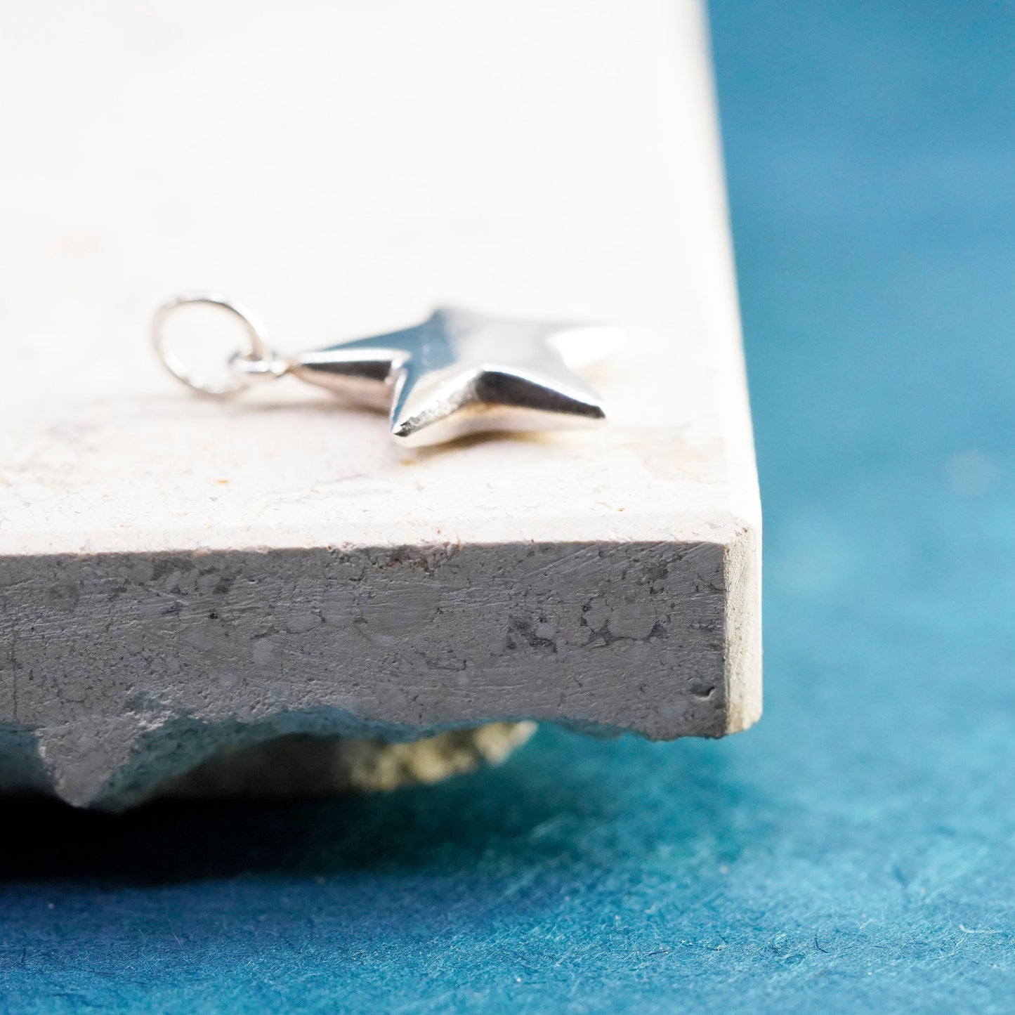 Vintage Sterling silver handmade pedant 925 star tag charm