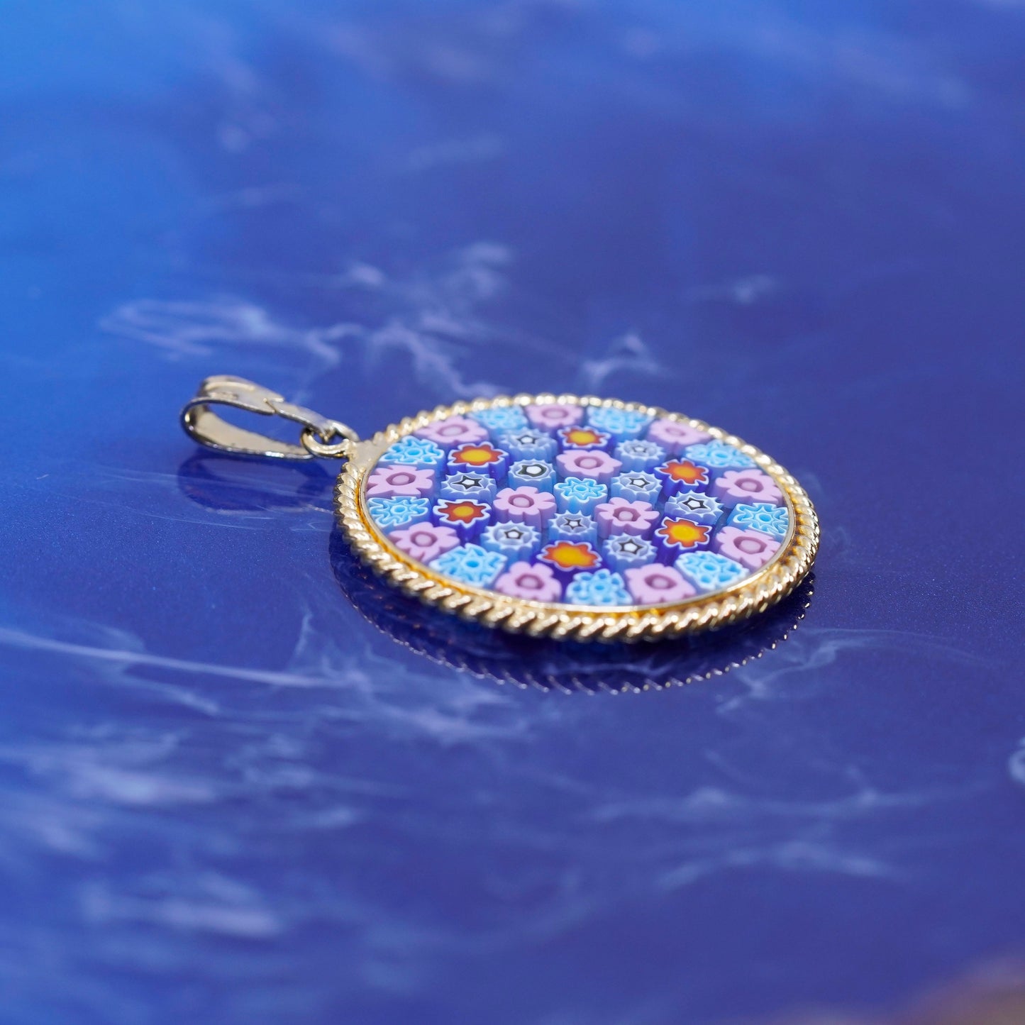 vermeil gold over handmade sterling 925 silver tag pendant multiciori pendant
