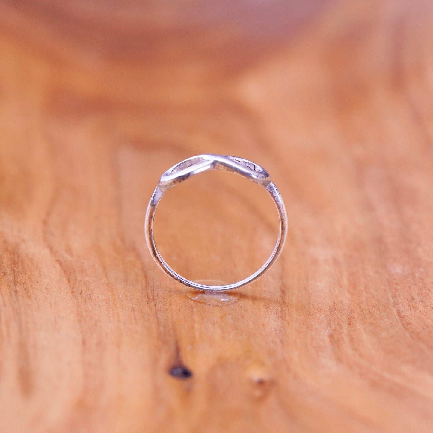 Size 7.25, vintage Sterling silver handmade ring, 925 infinity band