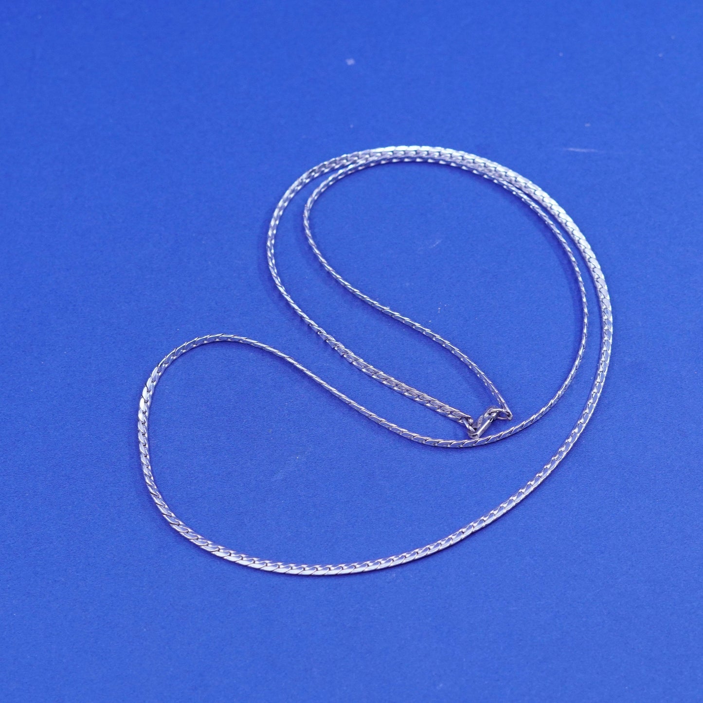 18”, speidel USA Sterling silver handmade necklace, flatten 925 curb chain