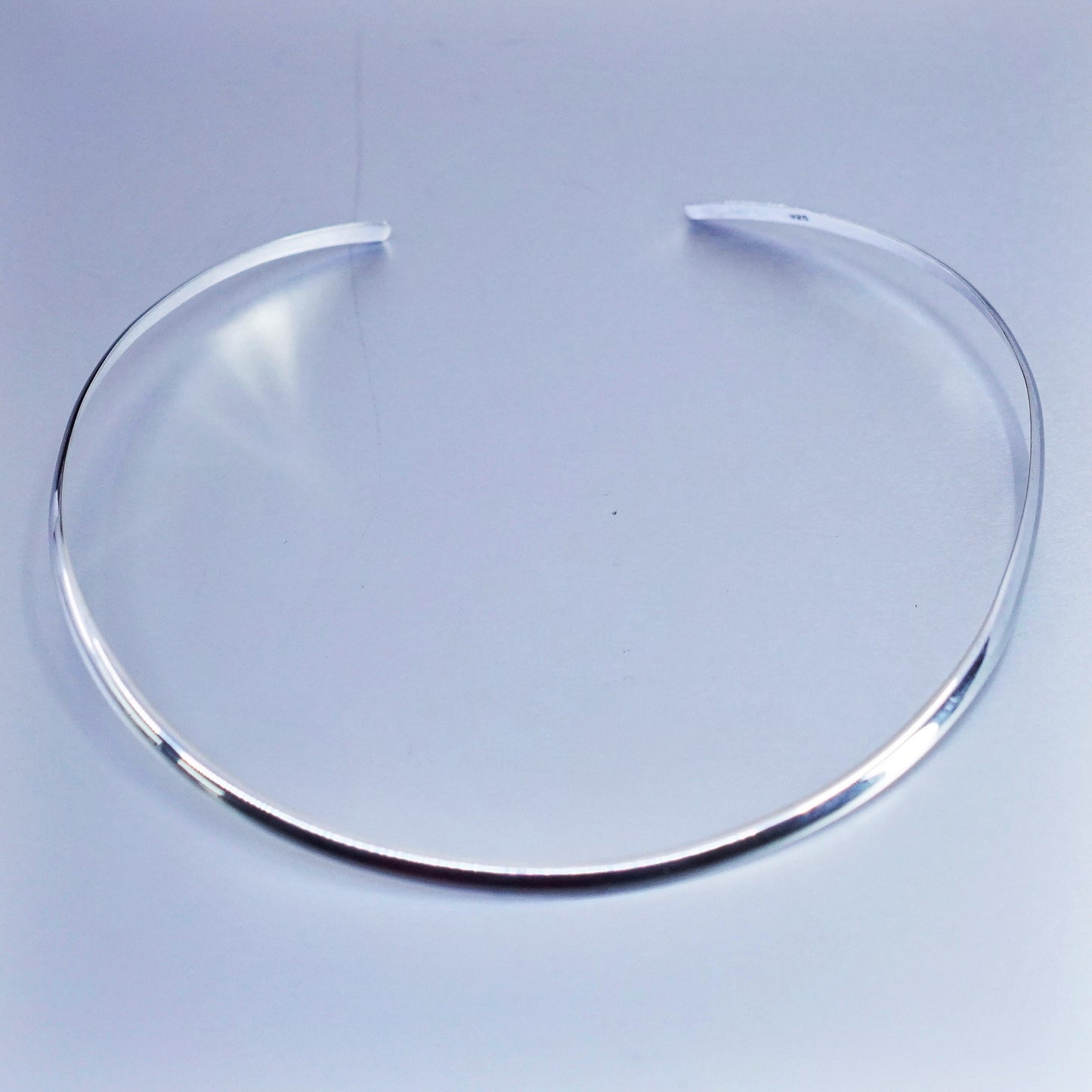 14”, vintage Sterling 925 silver handmade choker collar necklace