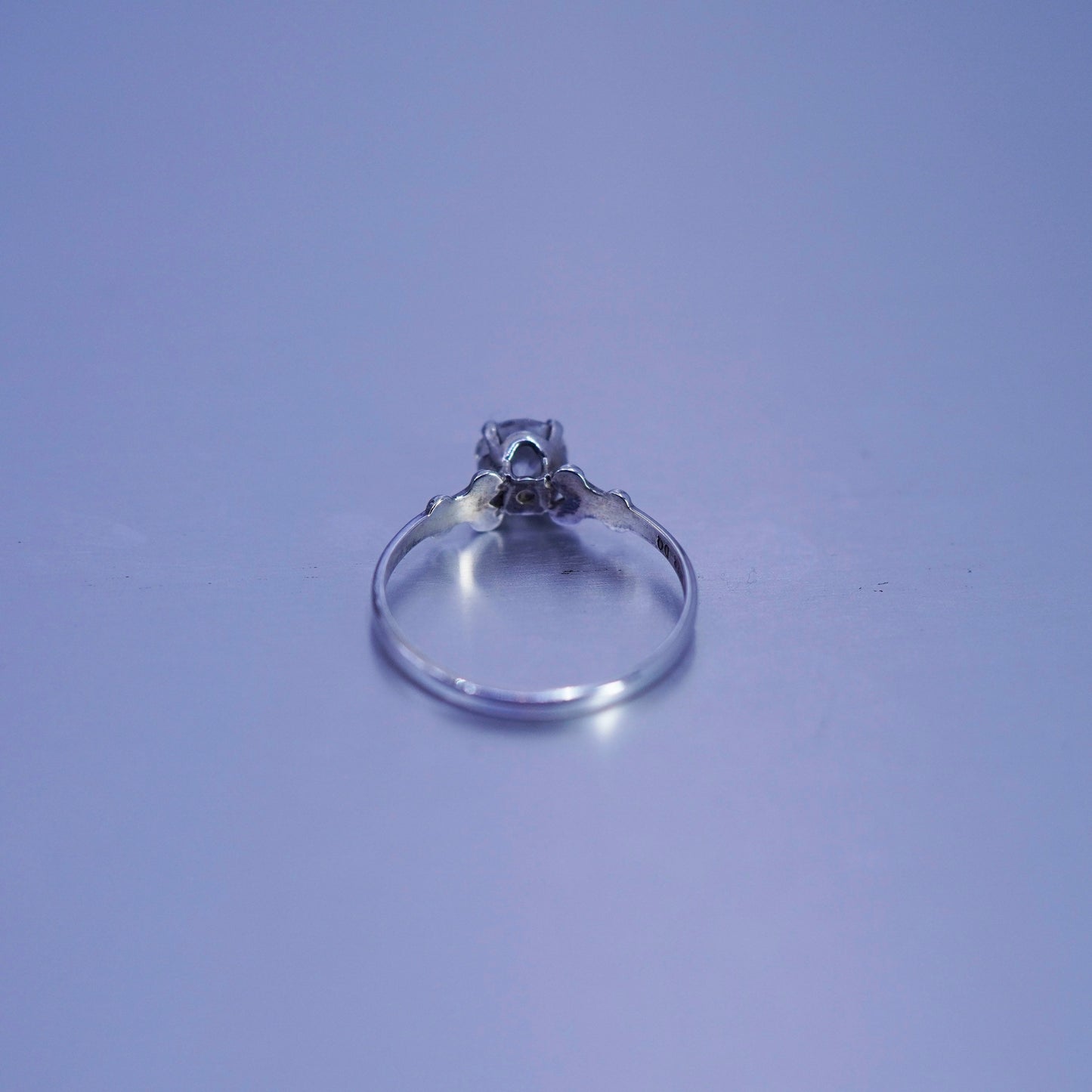 Size 9.5, vintage Kabana Sterling 925 silver handmade engagement ring with Cz
