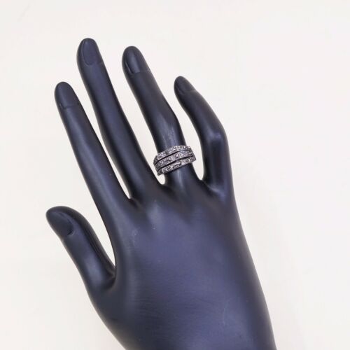 Sz 6, Vtg Sterling Silver Handmade Ring, 925 Silver Band marcasite details