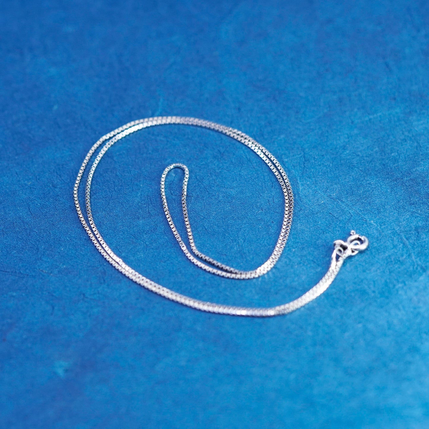 21”, 1mm, vintage Sterling silver necklace, 925 box chain