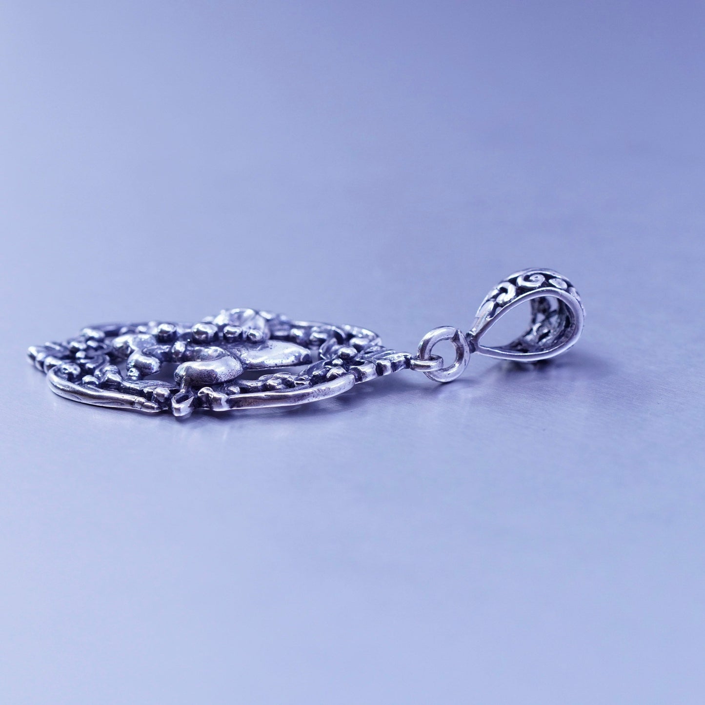 French symbol sterling 925 silver handmade filigree the fleur-de-lis pendant