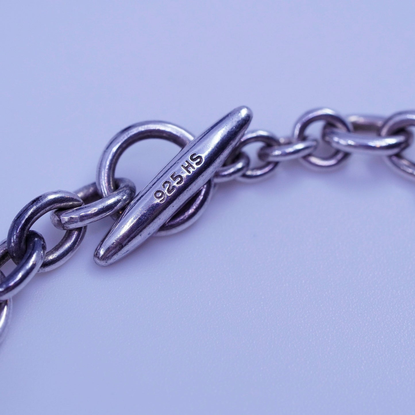 6.75”, esbjerg denmark Sterling 925 silver handmade bracelet, landscape charm