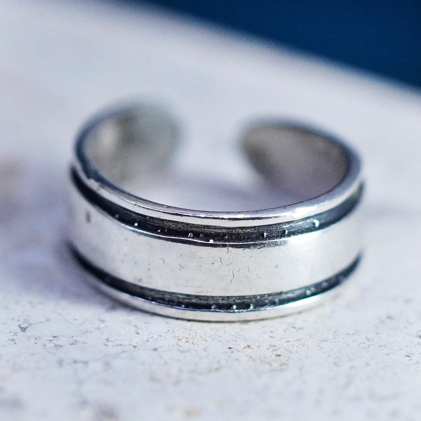 Size 1, vintage sterling silver handmade ring, 925 pinky band