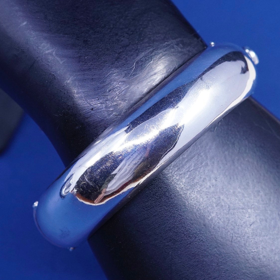 7.25", mexico sterling silver handmade bracelet, wide 925 hinged bangle
