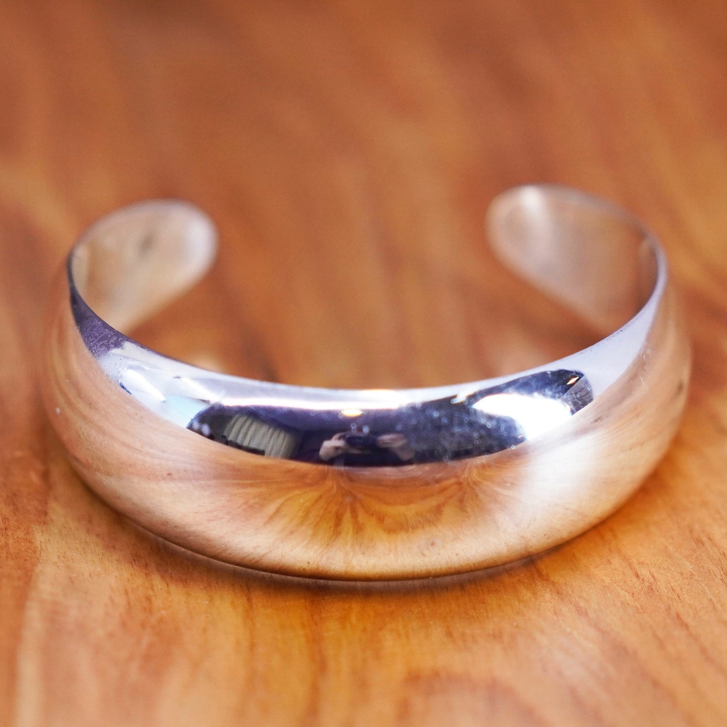 6.5”, Vintage Mexico Sterling silver handmade bracelet, 925 cuff