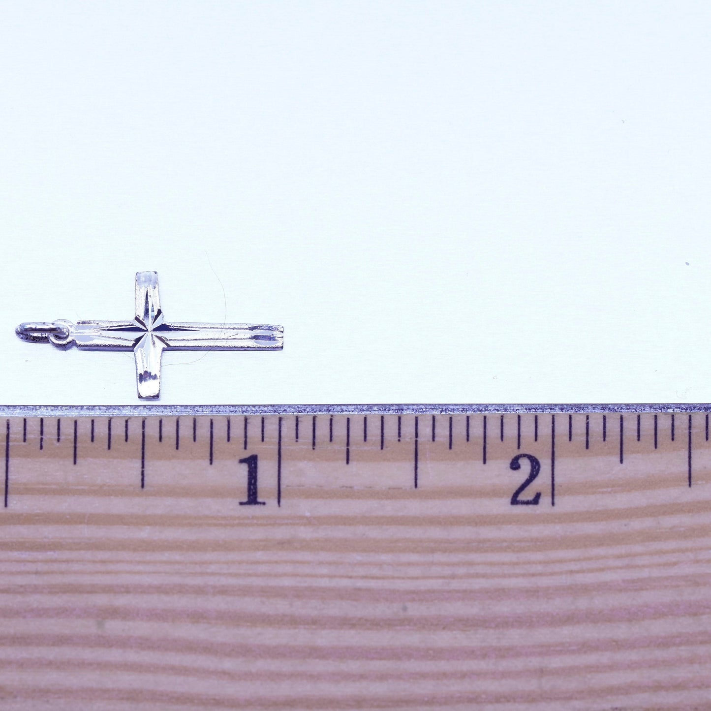 Vintage sterling 925 silver handmade cross pendant