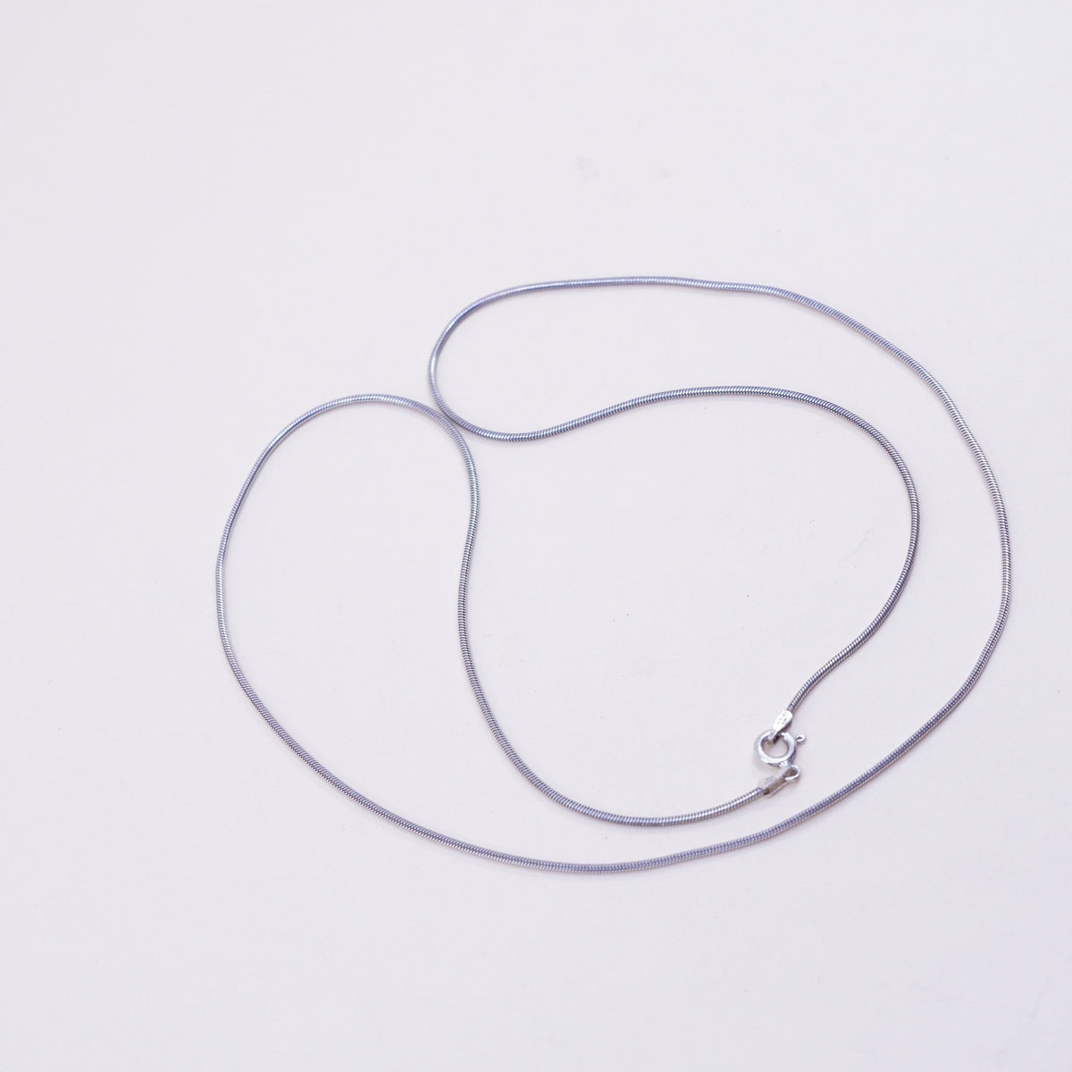 25”, 1.6mm, Vintage IBB sterling silver snake chain, Italy 925 necklace