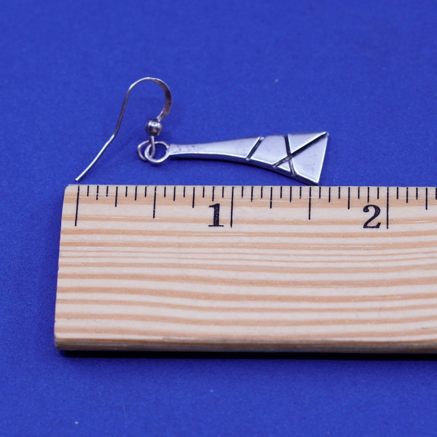 Vintage native America Sterling 925 silver handmade earrings dangles